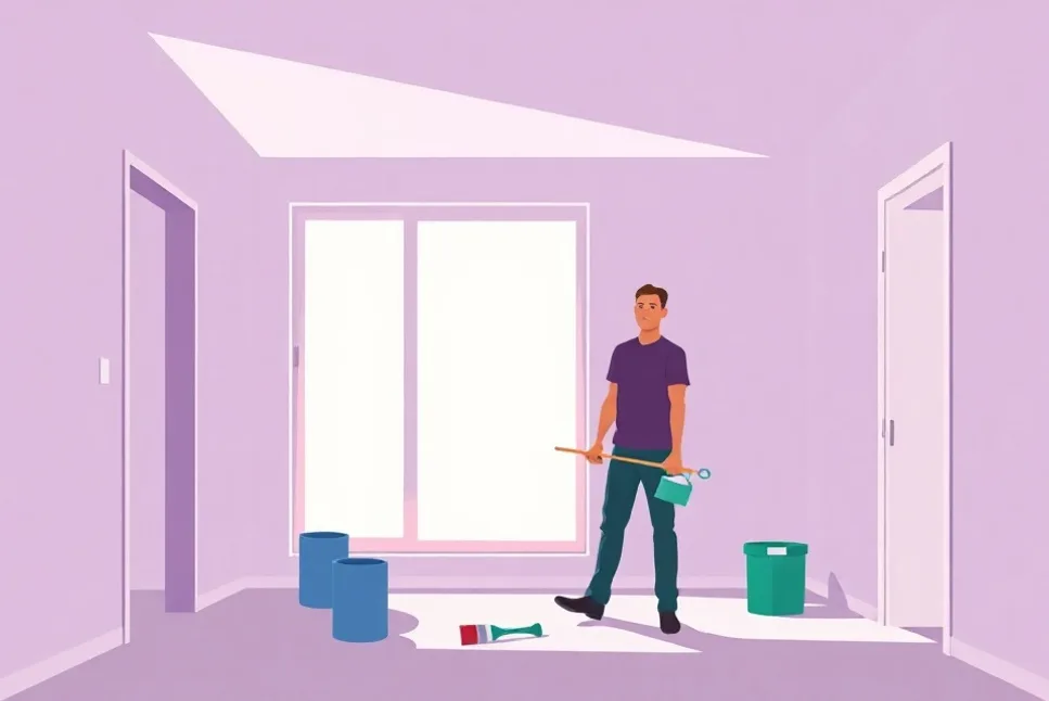 Intérieur rénové après travaux de peinture à Thonon-les-Bains