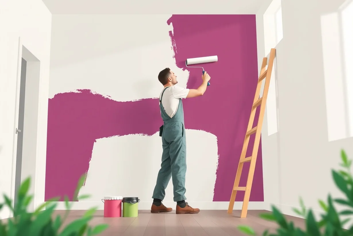 Peintre Thonon-les-Bains 74200 en intervention sur un chantier